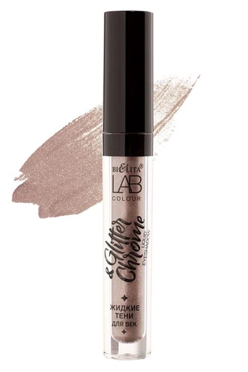Bielita ВIТЭКС Тени жидкие для век Lab colour Glitter&amp;Chrome 03 Cool Taupe