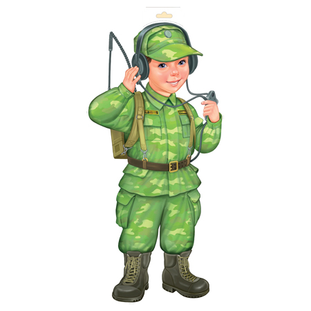 Картинки военных для детей распечатать без названия (плакат) СВЯЗИСТ А3, Размер:274х571, Отделка