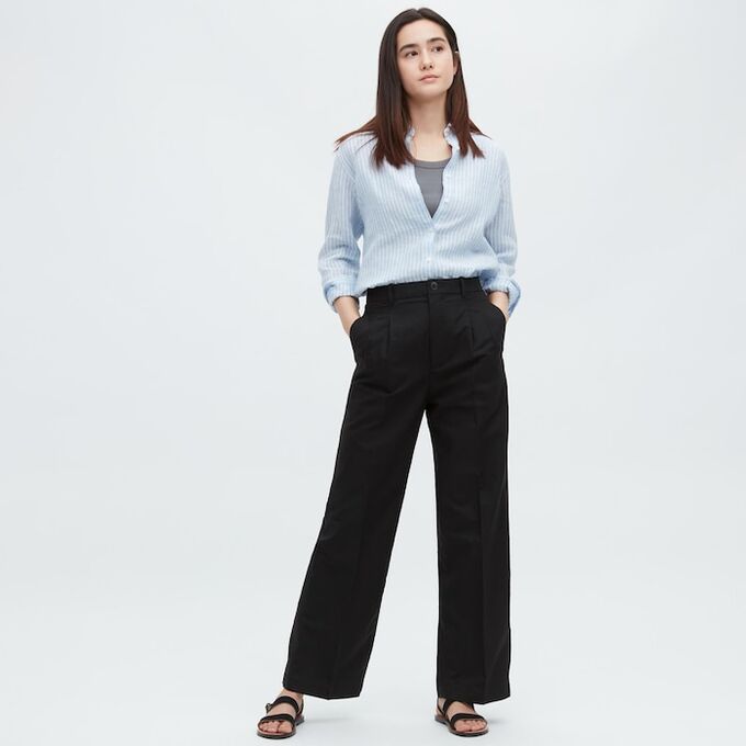 UNIQLO / Широкие легкие брюки, черный | Женские штаны, джинсы, брюки ...