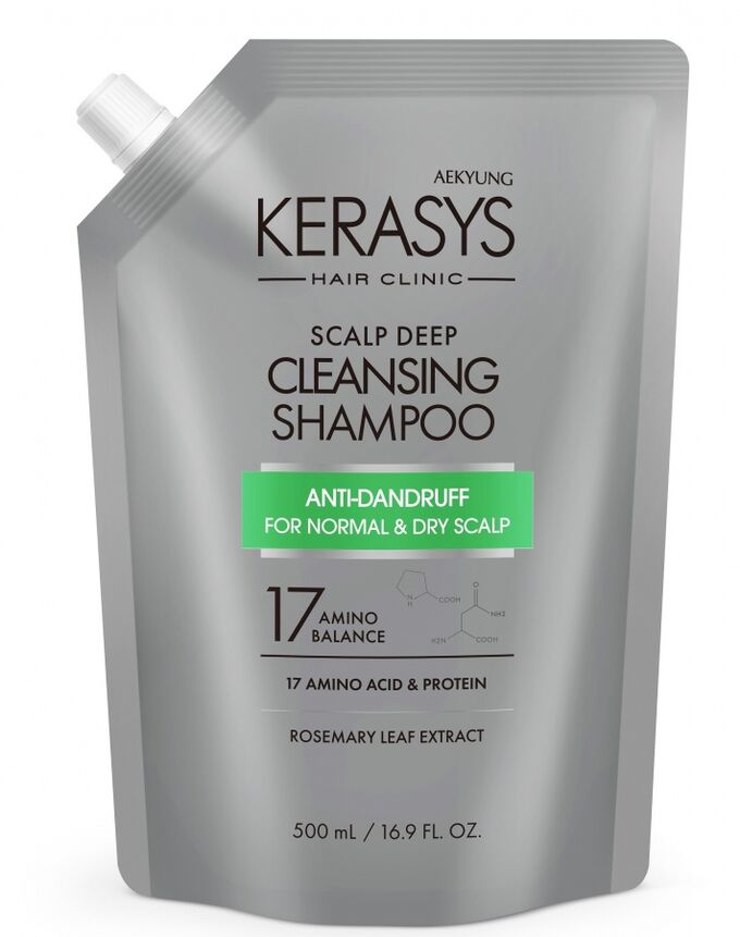 Kerasys Шампунь для волос КераСис для лечения кожи головы/освеж. 500г (запаска)