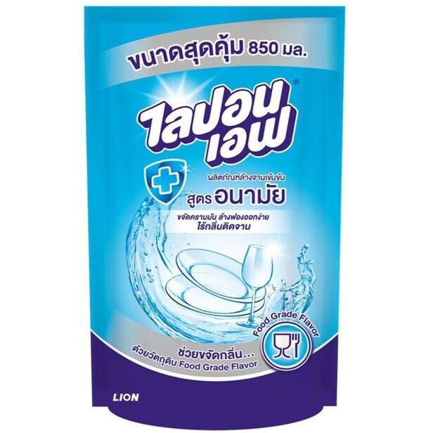 LION &quot;Lipon&quot; Средство для мытья посуды  850мл (мягкая упак.)  Lipon F  Таиланд