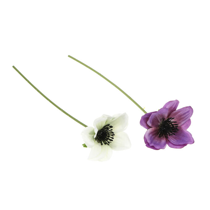 LADECOR Цветок декоративный в виде фиалки, пластик, 30 см, 2 цвета