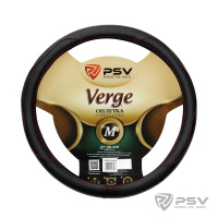 Оплётка на руль  PSV VERGE Fiber (Черный/Отстрочка красная) M