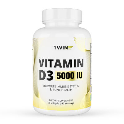 1WIN Витамин D3 5000 ME, 60 капсул