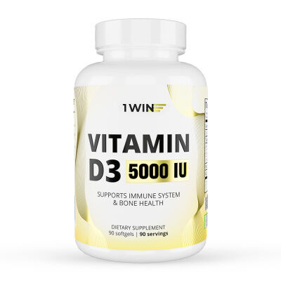 1WIN Витамин D3 5000 ME, 90 капсул