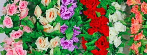 Искусственная лиана с розами (9 цветков) Цвет: НА ВЫБОР