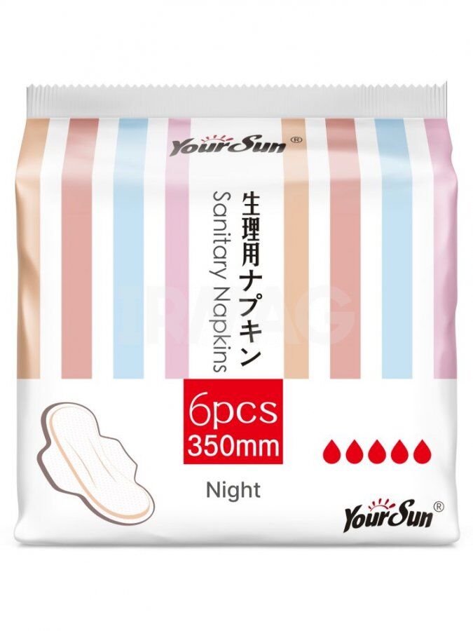 YourSan YourSun Гигиенические прокладки (с крылышками) ночные, 35 см 6 шт