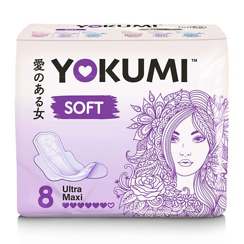 Прокладки женские гигиенические YOKUMI Soft Ultra Super, 8 шт