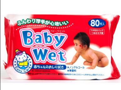 &quot;Showa Siko&quot; &quot;Easy care&quot; Влажные салфетки для ухода за нежной кожей тела малышей с экстрактом алоэ вера 1х80шт