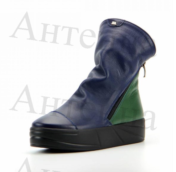 ED'ART Ботинки кожа синий/зеленый демисезон