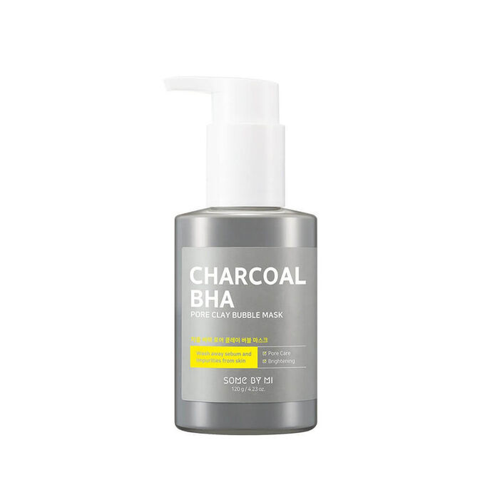 Some By Mi Charcoal BHA Pore Clay Bubble Mask Кислородная маска от чёрных точек с древесным углём 120гр
