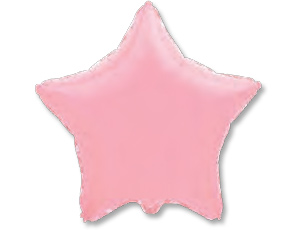 1204-0772 Шар-звезда   9&quot;/23 см, фольга, розовый перламутр (FM)