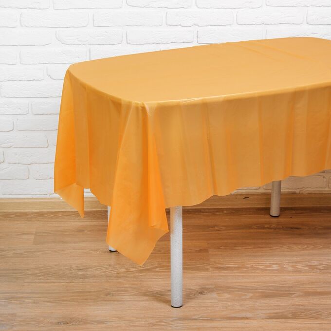 СИМА-ЛЕНД Скатерть «Праздничный стол», 137х183 см, цвет оранжевыйСкатерть «Праздничный стол», 137х183 см, цвет оранжевый
