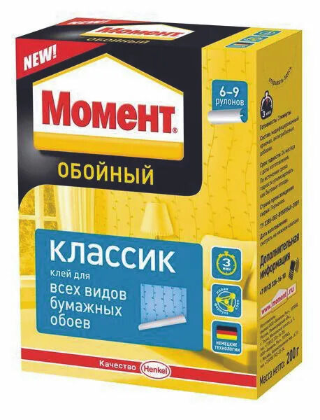 Henkel Клей обойный МОМЕНТ Классик 200г