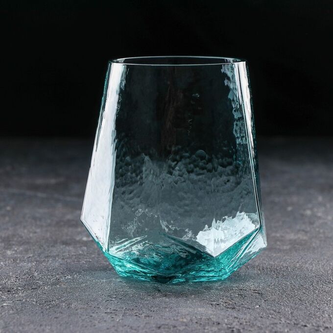 СИМА-ЛЕНД Стакан стеклянный Magistro «Дарио», 450 мл, 10?11,5 см, цвет изумрудный