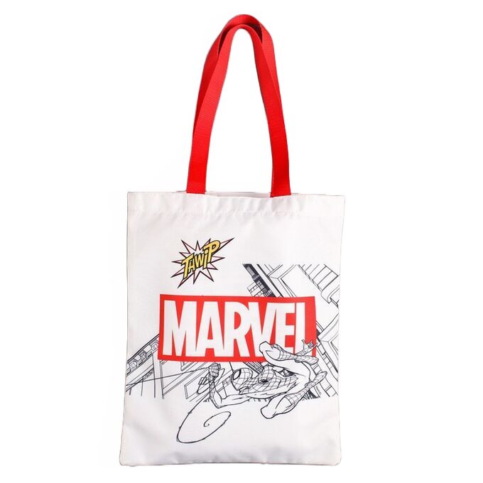 MARVEL Сумка текстильная «Человек-паук»?, 31 x 40,5 см, отдел без молнии, без подклада