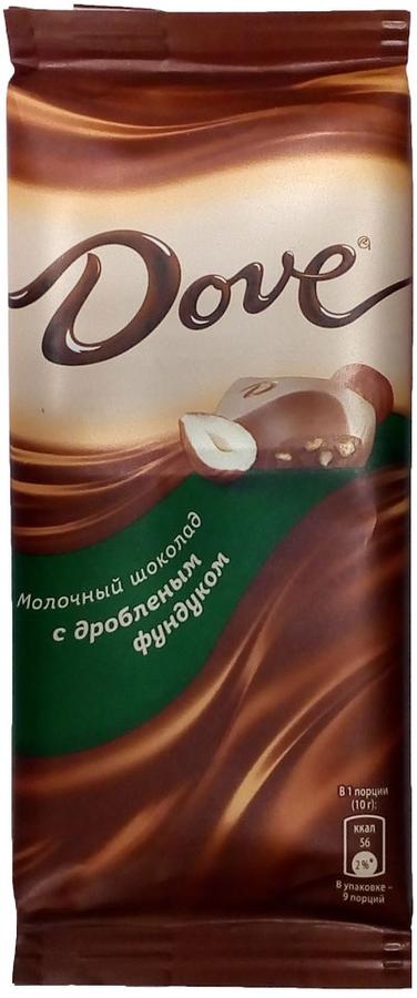 Mars Шоколад молочный с дробленым фундуком Dove, 90г