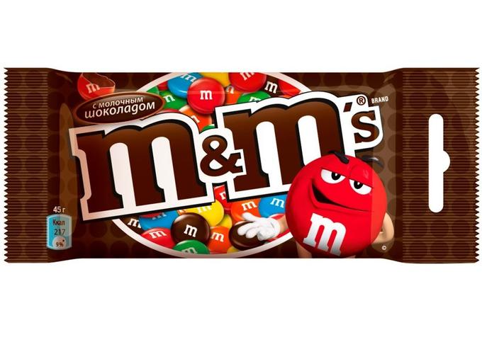M&Ms Драже M&amp;M&#039;s шоколадное 45г