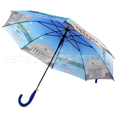 Зонт-трость полуавтомат &quot;Москва&quot; плащевка, 8 лучей, д/купола