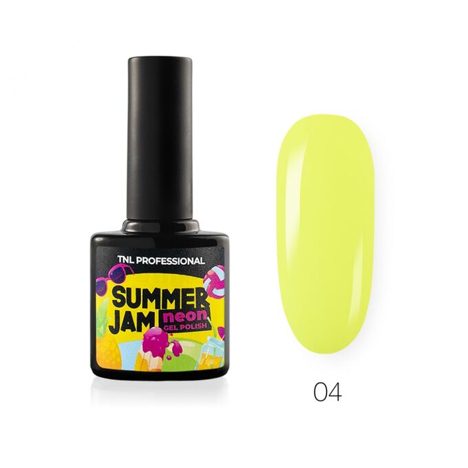 TNL Professional Гель - лак TNL Neon Summer Jam №04 неоновый лаймовый, 10мл
