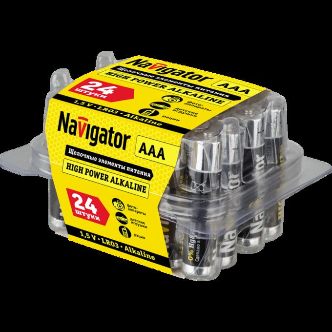 Батарейки NAVIGATOR 94 787 NBT-NE-LR03-BOX24 (120/720)(Цена за 24 шт.)