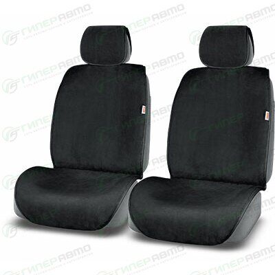 Накидки Autopremier Antislip для передних сидений, искусственный мех, черный цвет, 2 предмета