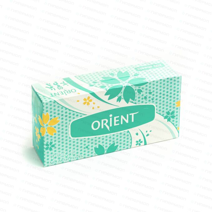 ИНТЕРХИМ Выдергушки салфетки листовые ORIENT белые в коробке, 2сл., 200 листов
