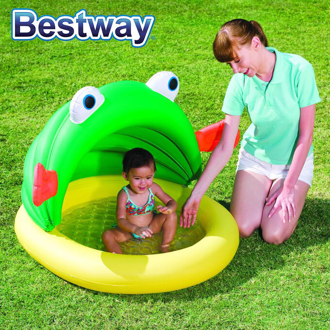 Bestway Детский бассейн с навесом от солнца &quot;Лягушонок&quot;, 107х104х71 см, 25 л