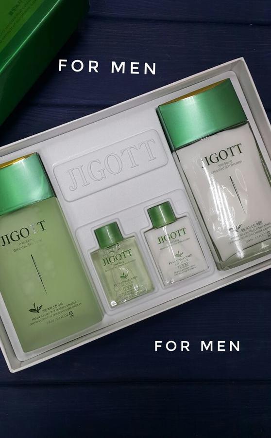 КR/ JIGOTT (FOR MEN) Набор д/мужчин 2предмета+2дорожника Well-Being Greentea 2set (Тонер Well-Being Greentea Skin Toner 150ml