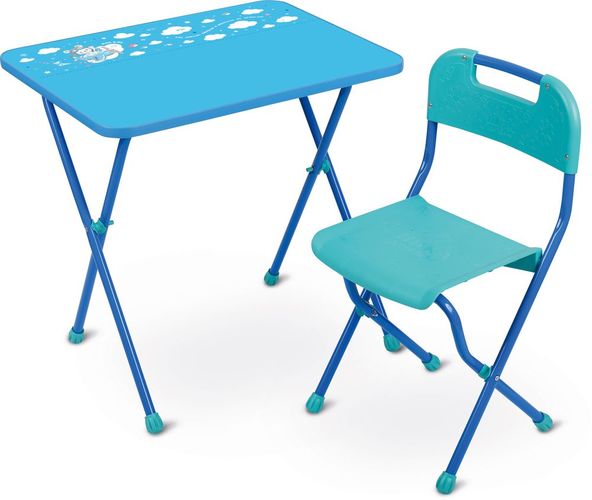 Набор мебели &quot;Алина&quot; (стол+слут ЛДСП) ,голубой Высота стола	58см тм NIKA