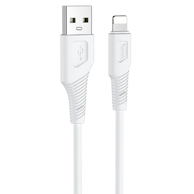 Кабель USB - Apple lightning Hoco X58 Airy silicone  100см 2,4A (white)