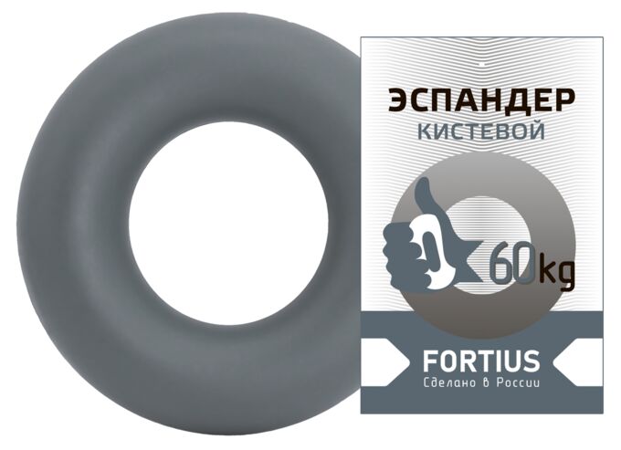Эспандер кистевой &quot;Fortius&quot; 60 кг (серый) H180701-60AG  0807