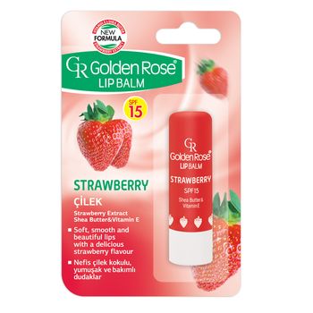 .Голден Роуз Бальзам для губ LIPBALM  Strawberry  spf  15