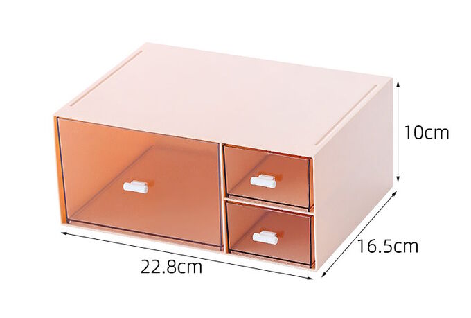 Органайзер для хранения среднего размера (3 отделения), цвет розовый