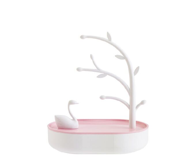 Подставка для украшений &quot;Лебедь и дерево&quot;, цвет розовый