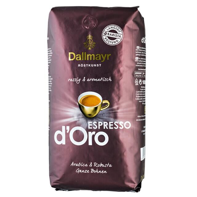 Метро кофе купить. Кофе Dallmayr Espresso d'Oro. Coffee Dallmayr d'Oro. Даллмайер крема доро в зернах Арабика/Робуста. Даллмайер крема доро кофе 70% Арабика 30%Робуста.