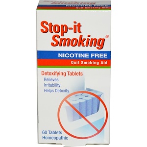 NatraBio, Stop-it Smoking, таблетки для детоксикации, без никотина, 60 таб