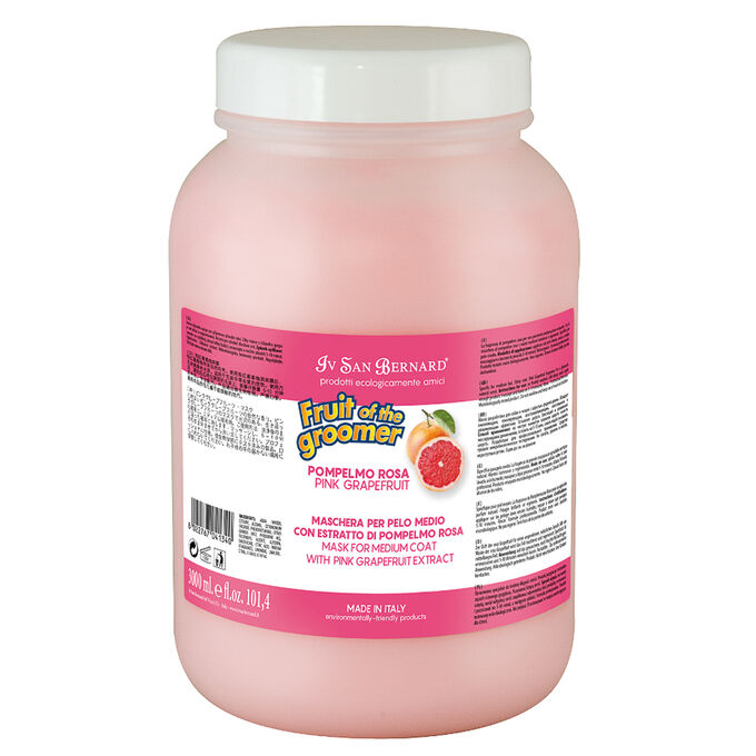 IV SAN BERNARD ISB Fruit of the Groomer Pink Grapefruit Восстанавливающая маска для шерсти средней длины с витаминами 3 л