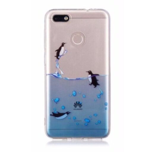 Пингвины. Чехол силиконовый прозрачный с рисунком на телефон Samsung Galaxy