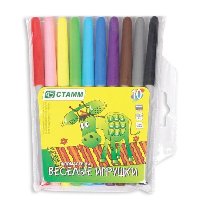 набор фломастеров "домашние животные", 10 цветов. фломастеры silwerhof. веселый фломастер. веселый фломастер. Carioca набор фломастеров super brush (42937), 10 шт.