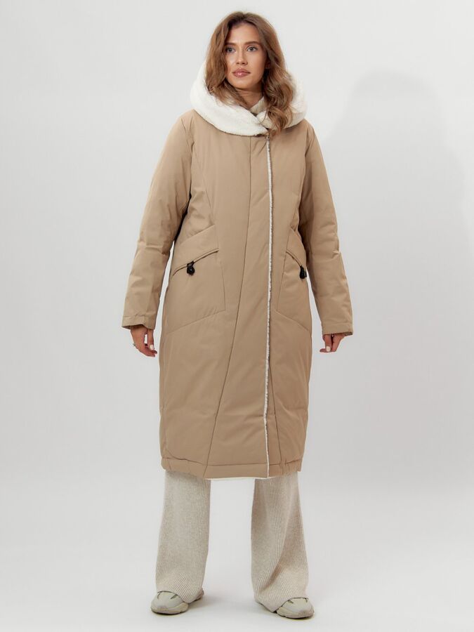 MTFORCE Пальто утепленное женское зимние горчичного цвета 112288G