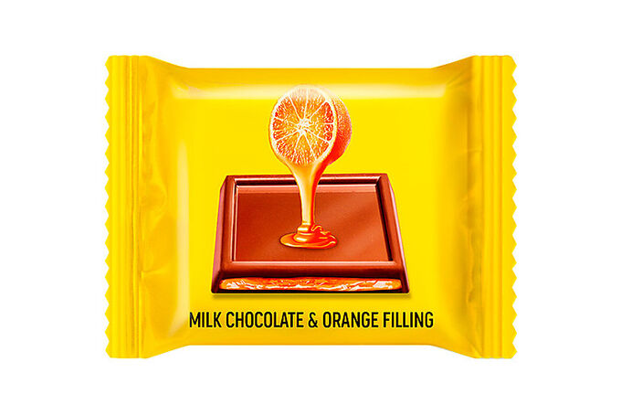 Яшкино «O&#039;Zera», молочный шоколад Milk &amp; Orange filling с желейной апельсиновой начинкой (коробка 1,2 кг)