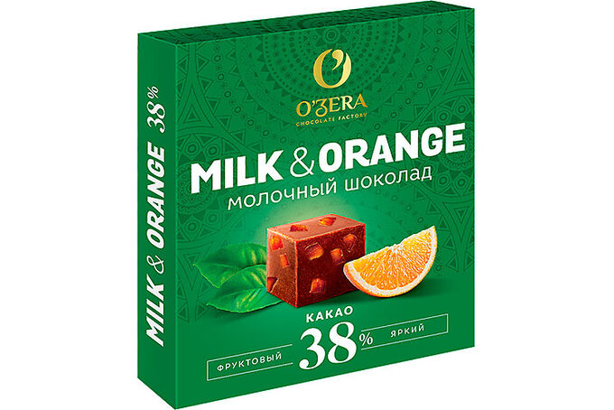 Яшкино «O&#039;Zera», шоколад молочный Milk &amp; Orange, 90 г