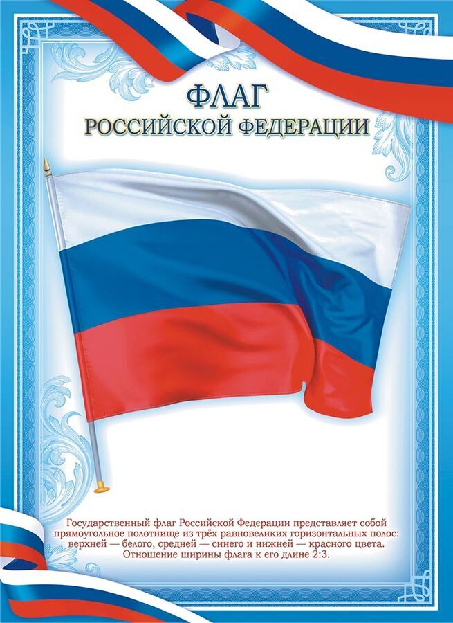 Белая ворона Плакат А4 Флаг Российской Федерации