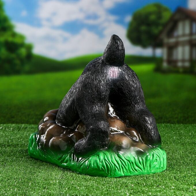 Хорошие сувениры Садовая фигура &quot;Собака ищет клад&quot; черная, 30см