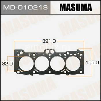 Прокладка Головки блока MASUMA  7A-FE  (1/10) Толщина 0,45 мм