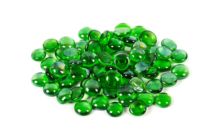 Марблс стеклянные камни 17-19 мм GLG-01/17 340гр №01 зеленый