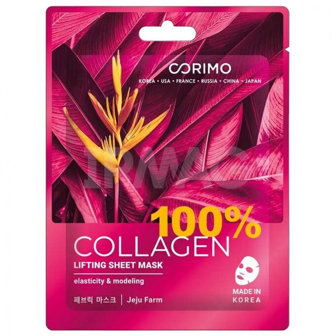 Corimo
Маска тканевая д/лица Лифтинг 100% Collagen 22г