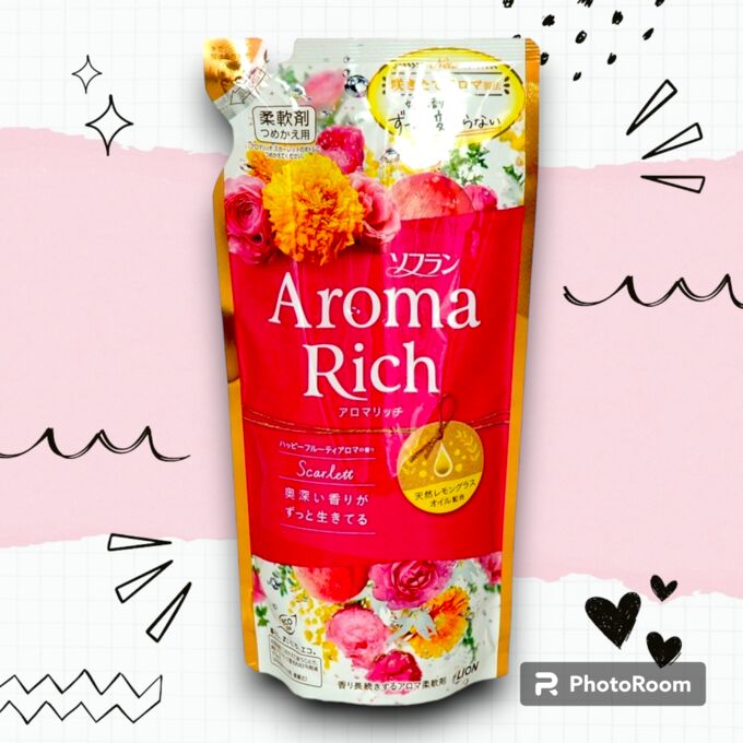 Lion Кондиционер для белья &quot;Aroma Rich Scarlett&quot; с богатым ароматом натур масел  (женский аромат) 400 мл