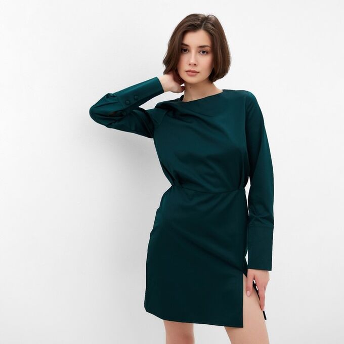 Платье женское MINAKU: Silk pleasure цвет зеленый , р-р 46